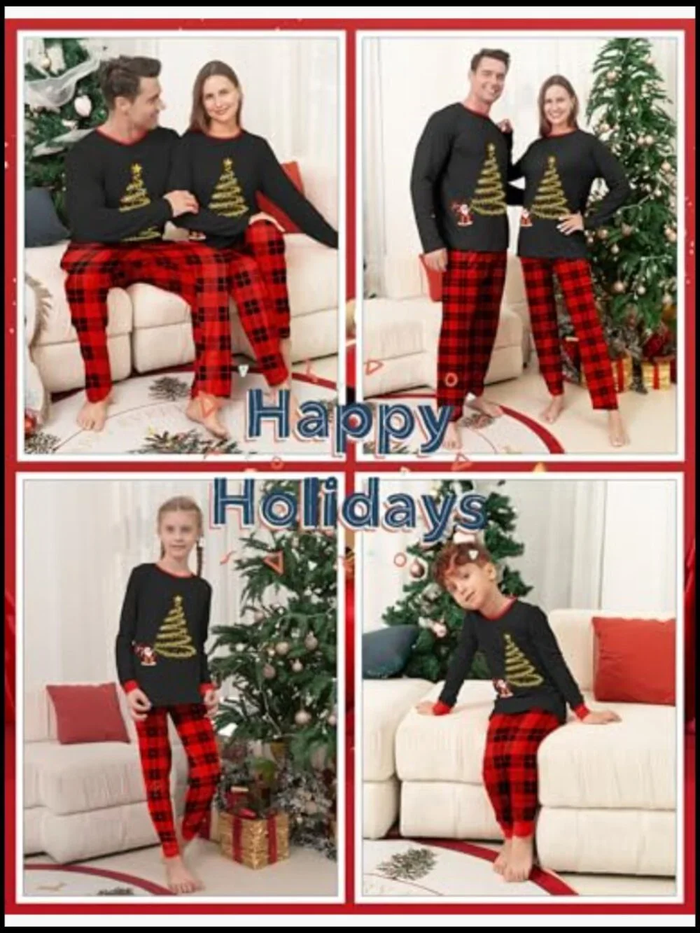 Long Sleeve Crew Neck Pajama Set with Pants, 100% Polyester